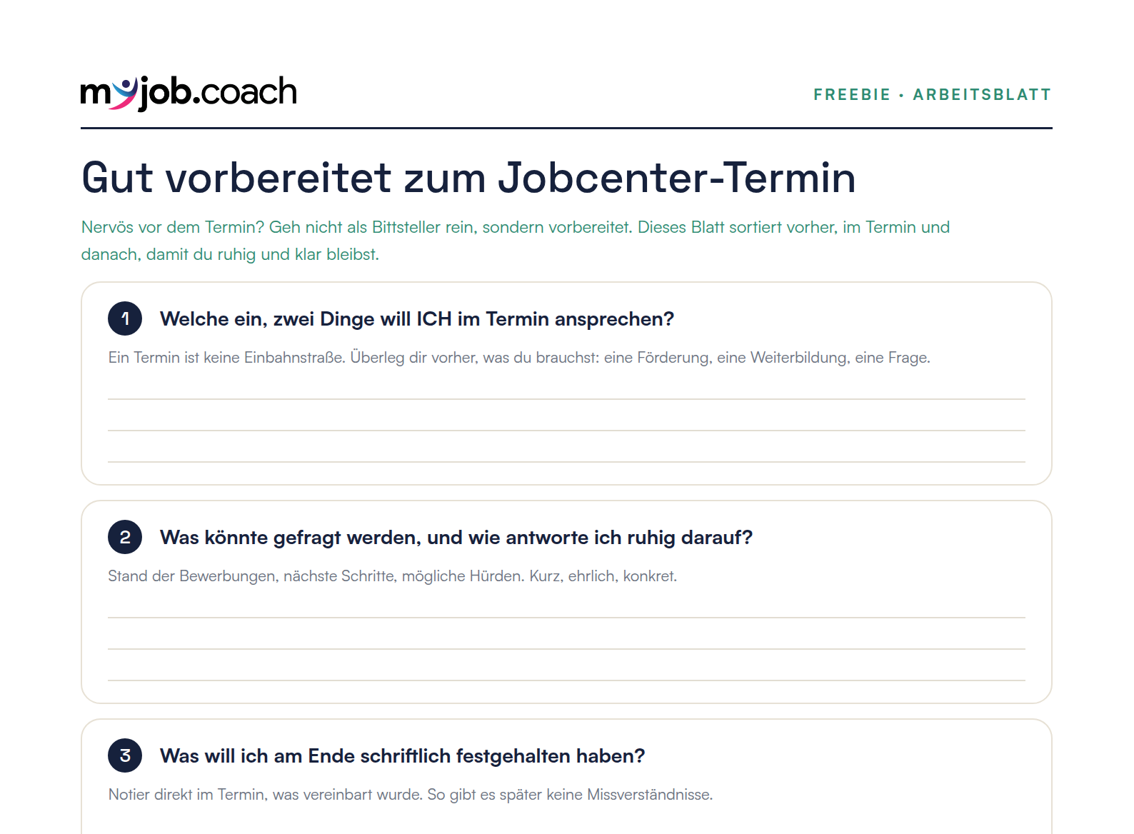 Vorschau: Gut vorbereitet zum Jobcenter-Termin
