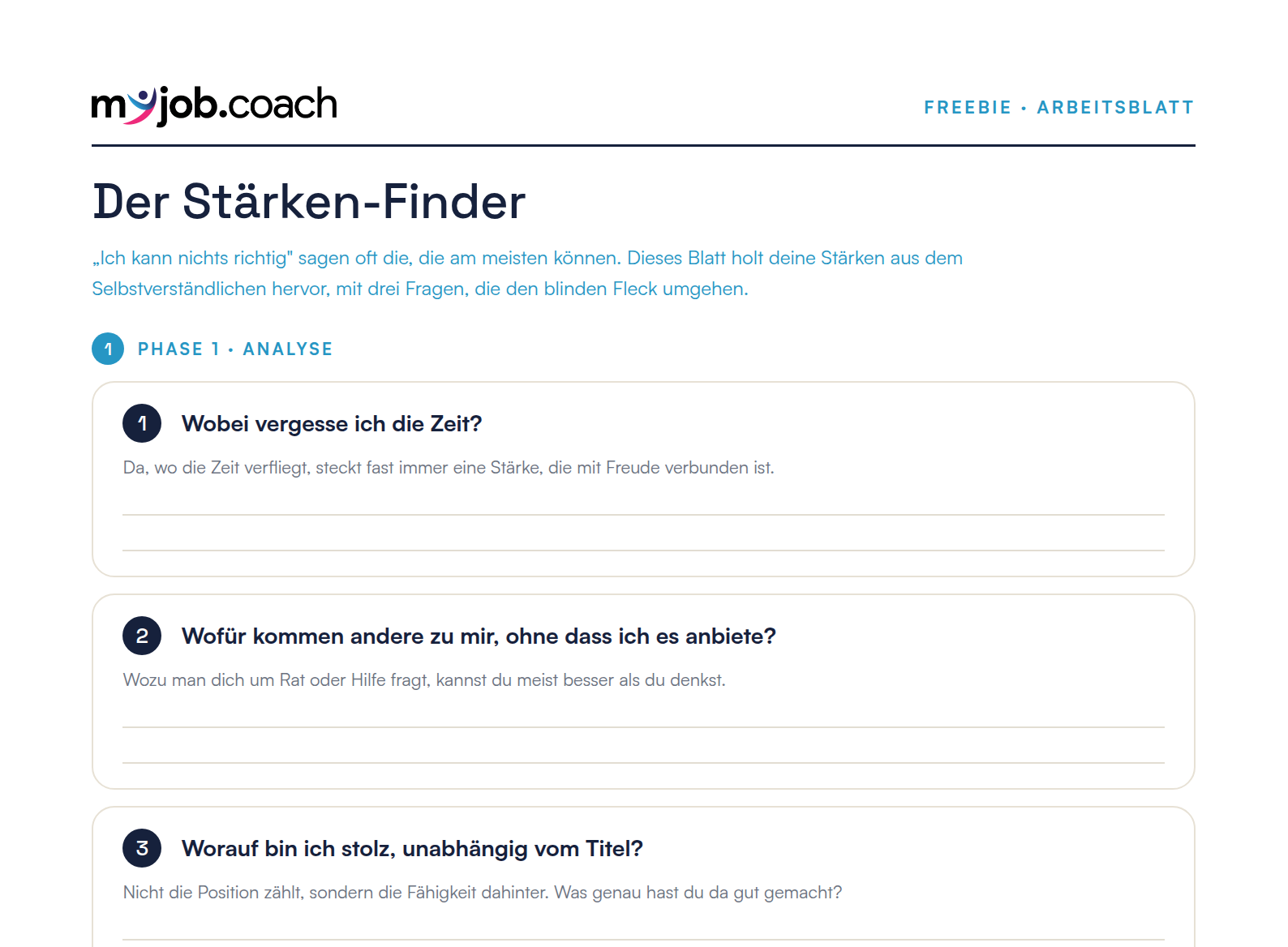 Vorschau: Der Stärken-Finder