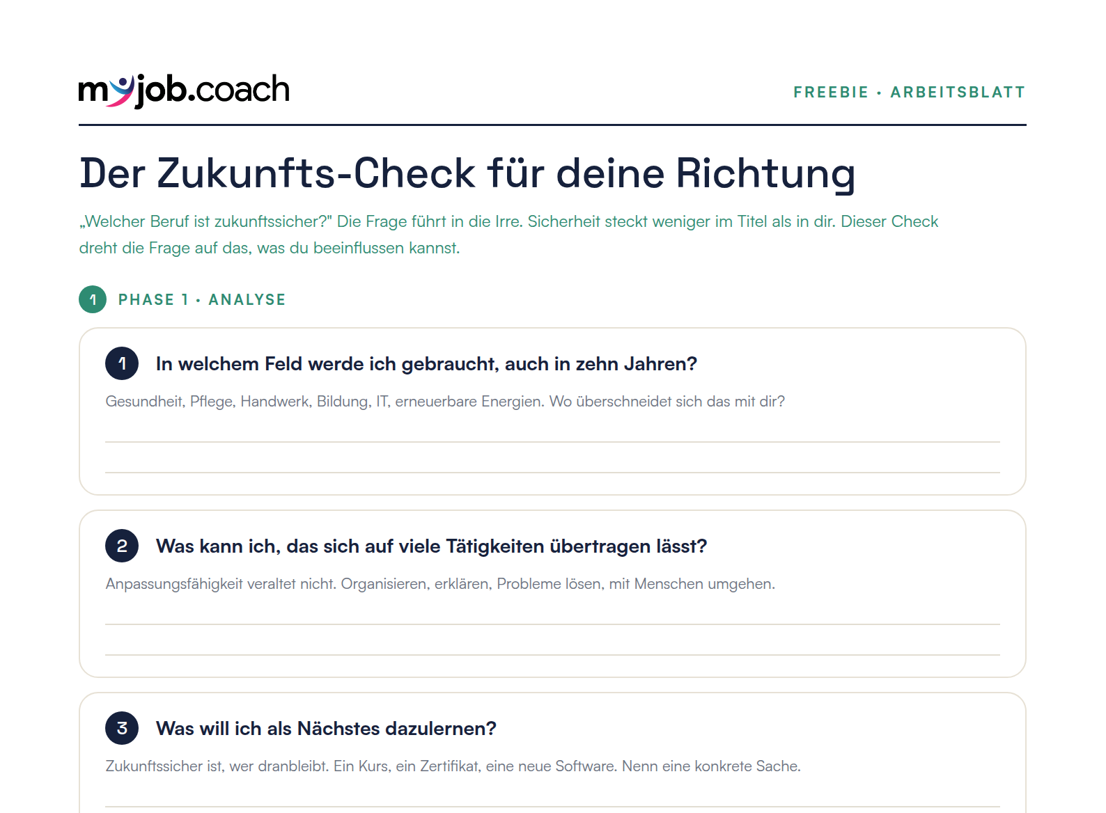 Vorschau: Der Zukunfts-Check für deine Richtung