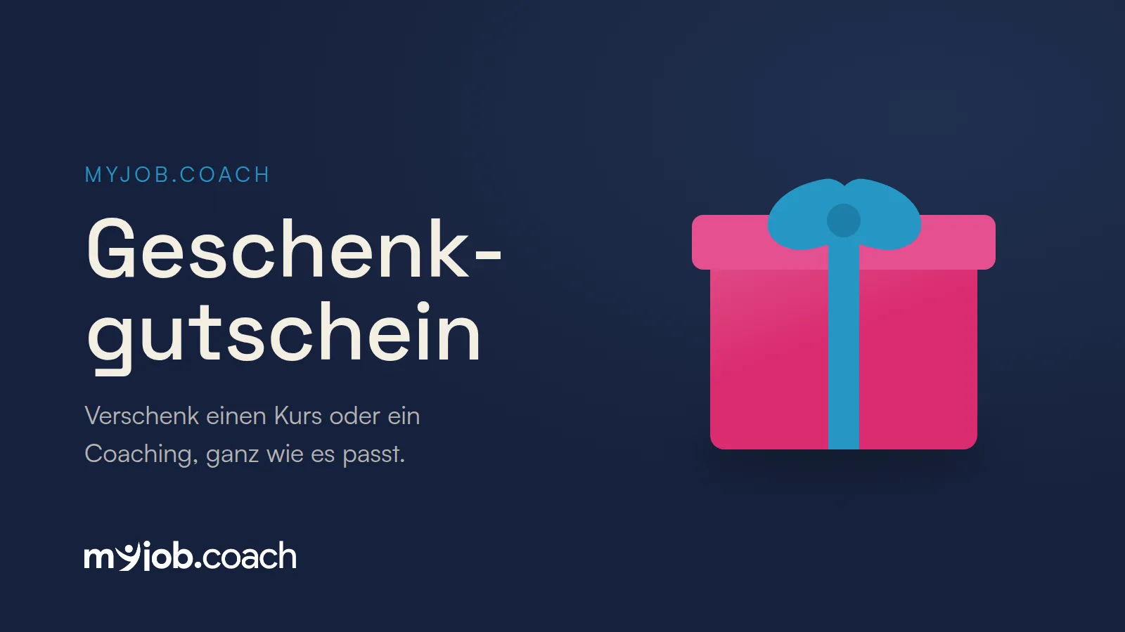 Geschenkgutschein von myjob.coach